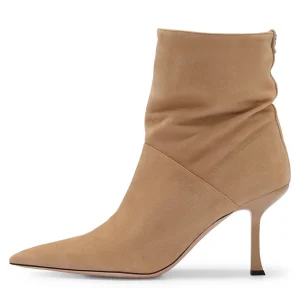 2025 New Arrival Elegant Casual Classics Stiletto Heels Pointed Toe Slip-on Women Ankle Boots Shoes