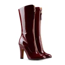 Popular Matching Fashion Apparel Hottest Design High Heel Delicate Zipper Decoration Luxurious Lady Leather Boots Waterproof