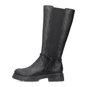 Winter Fashion New Design Black Leather Upper Boots Women's Long Boots