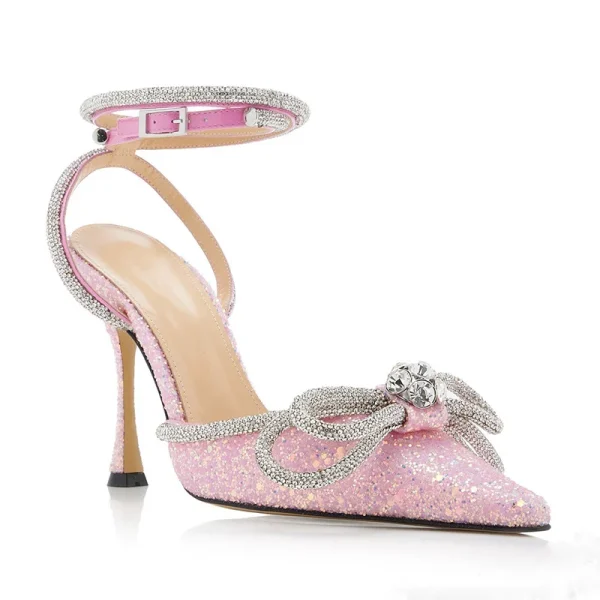 2025 Summer Trend Fashion Sweet Style Thin High Heels Pointed Toe Women Sandals - Image 4
