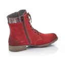 Autumn and Winter New European Style Lace-up Side Zipper Red Genuine Leather Women's Ankle Boots