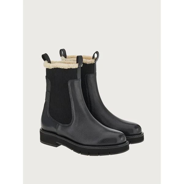 New Thick Sole Chelsea Boots Flat Nude Boots British Style All-match Women's Chelsea Boots - Image 2