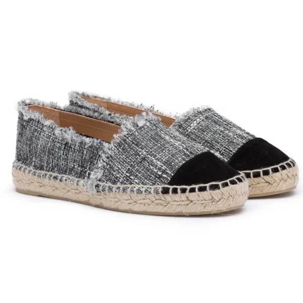 New Fashion Casual Style Espadrilles Hemp Outsole Denim Canvas Women Flat Shoes - Image 4