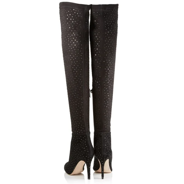 Fashion Hot Sale Leather Stiletto Heels Women Over Knee High Heel Boots - Image 4