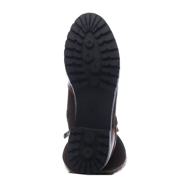 Supply Winter Women's Ankle Boots High Quality Leather Upper Flat Women's Boots - Image 6