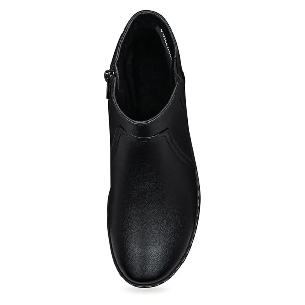 Leather Upper Winter Comfort Flat Side Side Zipper Ladies Boots - Image 3