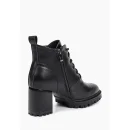 100% PU Genuine Leather Temperament Ladies High Heels Light Winter Short Boots