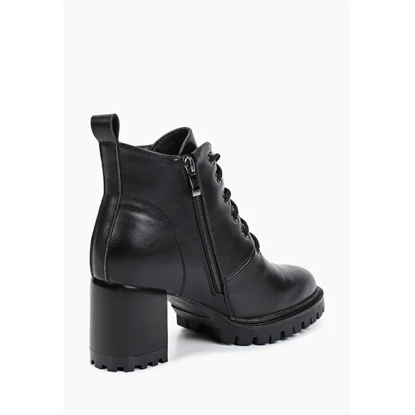 100% PU Genuine Leather Temperament Ladies High Heels Light Winter Short Boots - Image 4