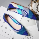 Washable Environmental protection Material Flying Knit Upper Casual Comfortable Women Flexible Flats Shoes