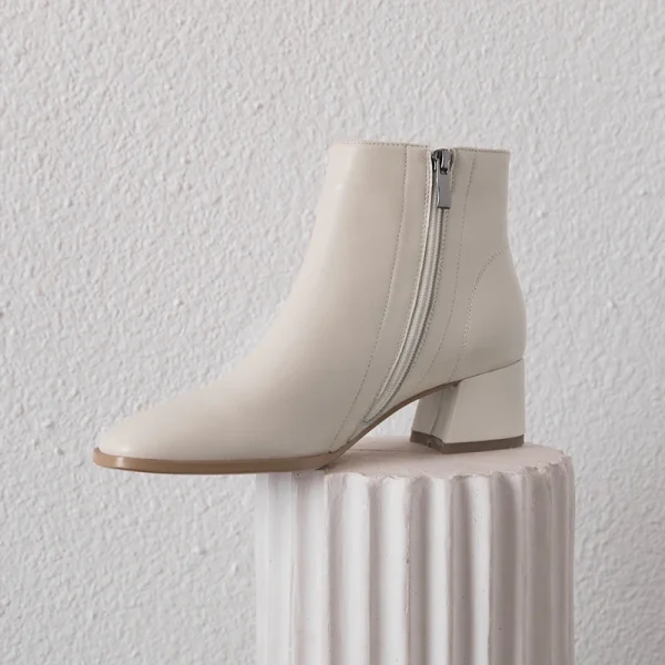 Style Casual Comfortable Fastory Sale Pointed Toe Low Heels Waterproof Women Ankle Boots - Image 2