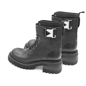 Absolute Strength Trend Modern Style Round Head Flat Bottom PU Leather Martin Boots