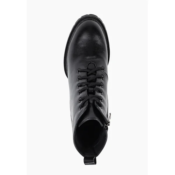 100% PU Genuine Leather Temperament Ladies High Heels Light Winter Short Boots - Image 3