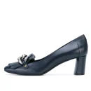 Purl Design Chunky Heels Women 2025 Leather Female Pumps Heels for Ladies Work Dress Shoes Oxford