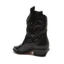 Stylish Winter Women's Boots square Heel Trend Cowhide Upper Black Cowboy Boots