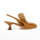 Fashion Vintage Look Facstory Close square Toe Moca Heel Slingback Loafers Women Sandals Shoes