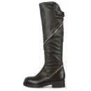 Winter Fashion Flat Designer Women Leather Hunting Boots Thigh High Knee High Boots for Ladies Snow Boots