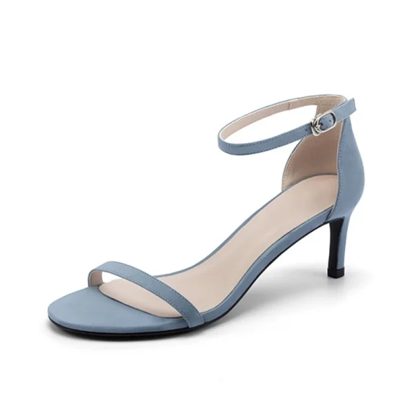Directly Price New Fashion Elegant Design Women Leather Heeled Sandals for Ladies - Image 3