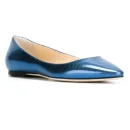 Fashion New Design Flat Casual Shoes Sexy Women Shoes Blue Leather Shoes