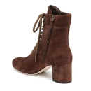 Hot Selling Fashion Leather High Heel Women Ankle Boots Lace up Long High Boots Light Winter FUR