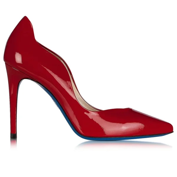 Summer Fashion Sexy Red Leather Pointed Toe Thin High Heels Women Pumps Shoes - Image 5