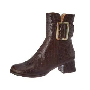 Fashion Luxury Leather with Metal Clasp Winter Women's Boots 2025 Designer Ladies Heel Shoes