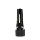 Euramerican Autumn and Winter PU Fashion All-match Black square Heel Ladies Mid-well Boots