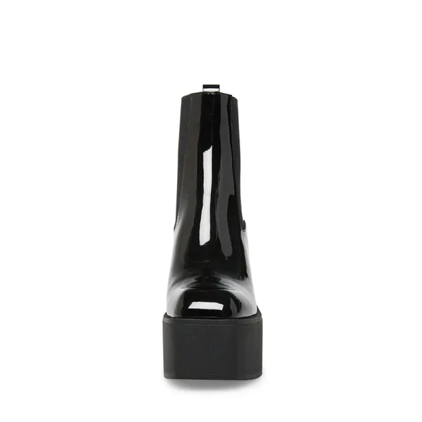 Euramerican Autumn and Winter PU Fashion All-match Black square Heel Ladies Mid-well Boots - Image 5
