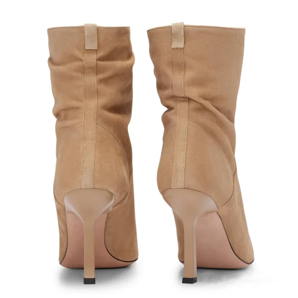 2025 New Arrival Elegant Casual Classics Stiletto Heels Pointed Toe Slip-on Women Ankle Boots Shoes - Image 3
