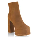 Support New Women's Boots Brown Cow Suede square Root Sexy Winter Warm Women's Mid-well Boots