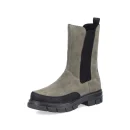 Chelsea Boots Versatile Trend Grey, Warm Flat Soles, Round-toe Ladies Winter Leather Boots