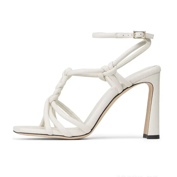Summer New Trend Fashion Luxury Ankle Strap Thin High Heel Women Sandals Shoes - Image 4