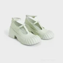 2025 New Trend Fashion Cool Girl Round Toe Thick Sold Women Mary Jane Shoes