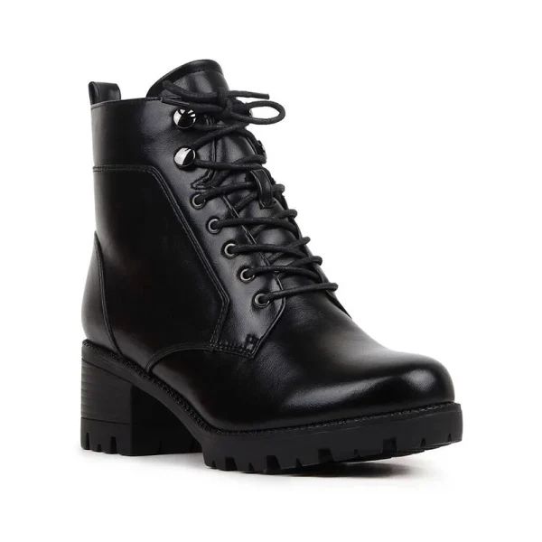 Autumn and Winter Casual PU Thick Heel Warm Retro Ladies Non-slip Wear-resistant Martin Boots - Image 6