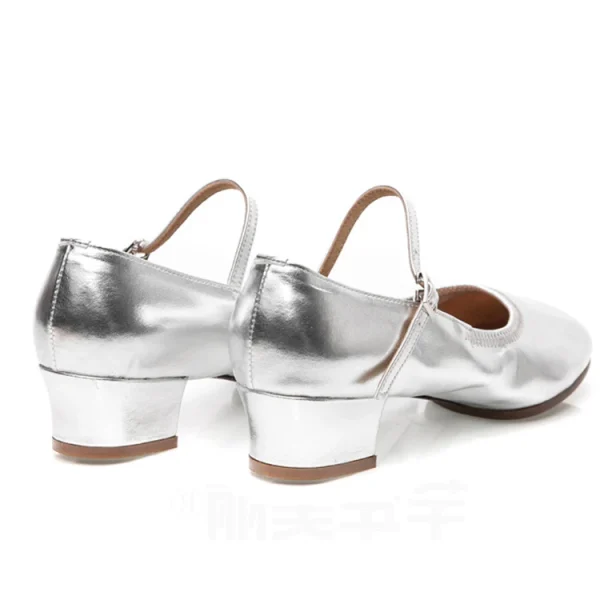 Low Heels Ballroom LATIN Golden Women's Pumps Dance Casual Shoes Ladies High Heeled Sandal - Image 6