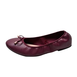 2025 High Quality Fashion Ladies Leather Bow Dance Comfortable Flat Shoes Women's Casual Shoes