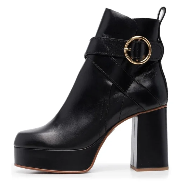 2025 New Arrive High Thick-heeled Genuine Leather Daily Life Party Dress martin Boots Shoes for Women and Ladies - Image 3
