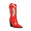 Fashion Winter High Quality Color Calf Hight square Thick Heel Woman Cowboy Boots