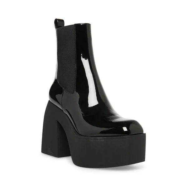 Euramerican Autumn and Winter PU Fashion All-match Black square Heel Ladies Mid-well Boots - Image 6