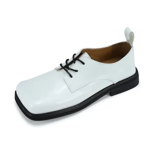 Fashion 2025 Leather Loafer Shoes for Women New Styles Ladies Black and White Flats High Quality Casual Shoes