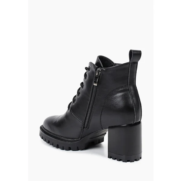 100% PU Genuine Leather Temperament Ladies High Heels Light Winter Short Boots - Image 5