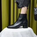 Style Casual Comfortable Fastory Sale Pointed Toe Low Heels Waterproof Women Ankle Boots