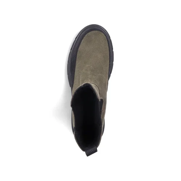 Chelsea Boots Versatile Trend Grey, Warm Flat Soles, Round-toe Ladies Winter Leather Boots - Image 4