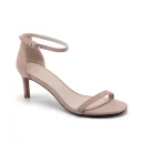 Directly Price New Fashion Elegant Design Women Leather Heeled Sandals for Ladies