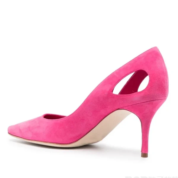 2025 New Style Support High Quality Sexy Elegance Empty Empty Pointed Toe Womens High Heel Shoes - Image 3