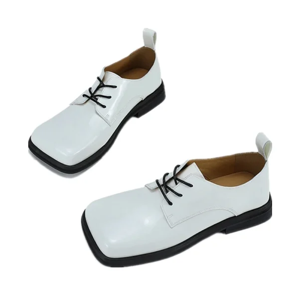 Fashion 2025 Leather Loafer Shoes for Women New Styles Ladies Black and White Flats High Quality Casual Shoes - Image 6