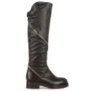 Winter Fashion Flat Designer Women Leather Hunting Boots Thigh High Knee High Boots for Ladies Snow Boots