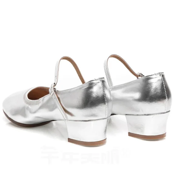 Low Heels Ballroom LATIN Golden Women's Pumps Dance Casual Shoes Ladies High Heeled Sandal - Image 5