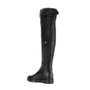 Latest Fashion Style Genuine Leather Strap Buckle Design Round Toe Flat Women Knee Boots Shoes Lady