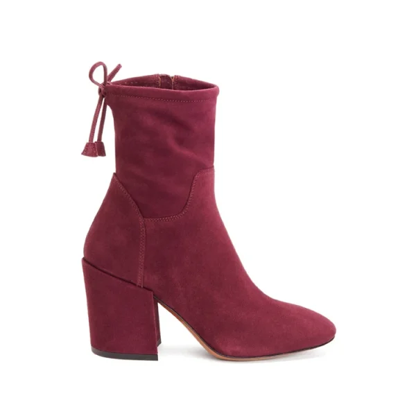 Shoes Genuine Leather Pointed Chunky High Heel Women Ankle Boots - Image 3