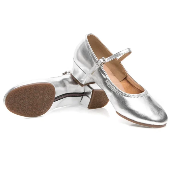 Low Heels Ballroom LATIN Golden Women's Pumps Dance Casual Shoes Ladies High Heeled Sandal - Image 4